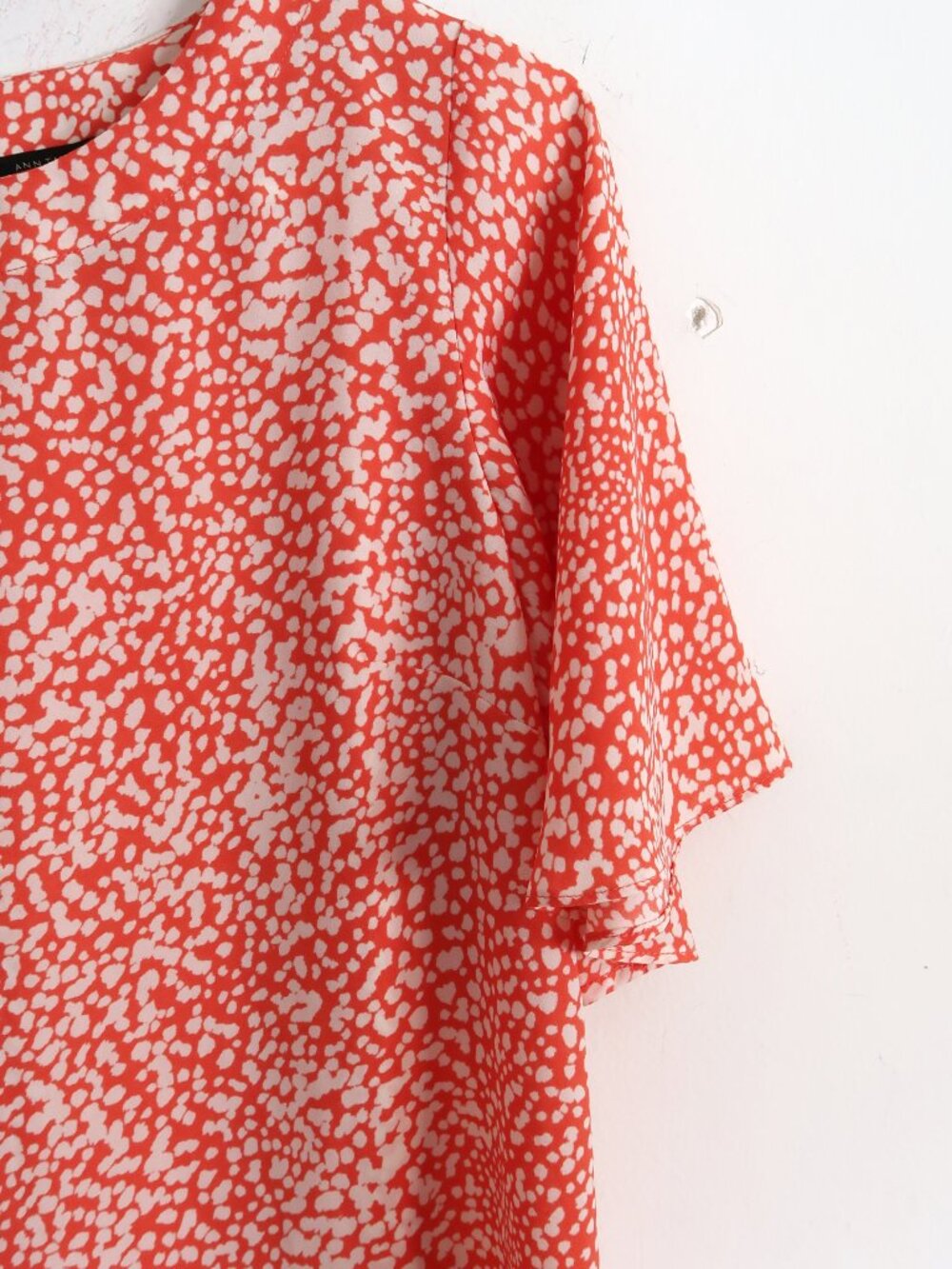 Ann Taylor Orange Spotted Blouse - Size XS - Picture 3 of 7